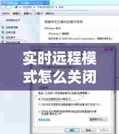 实时远程模式怎么关闭,远程控制怎么关闭正在运行的程序