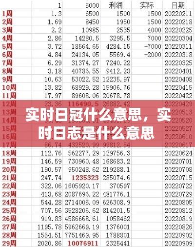 实时日冠什么意思，实时日志是什么意思 