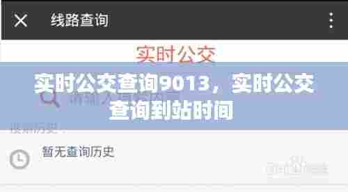 实时公交查询9013,实时公交查询到站时间
