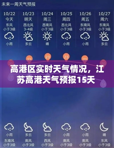 高港区实时天气情况，江苏高港天气预报15天 