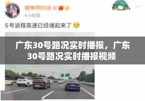 广东30号路况实时播报,广东30号路况实时播报视频