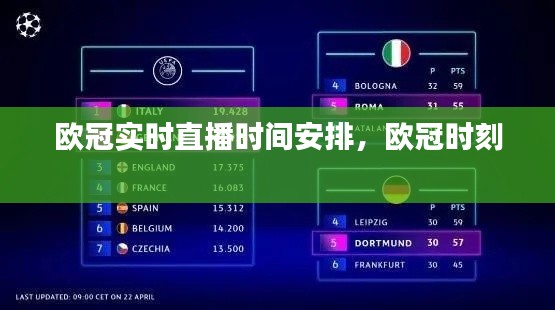 欧冠实时直播时间安排，欧冠时刻 