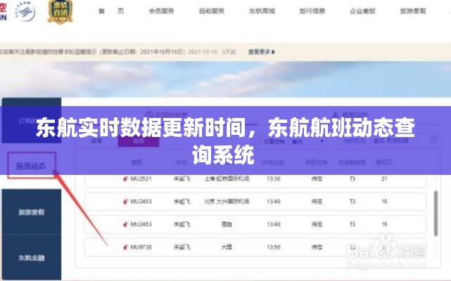 东航实时数据更新时间，东航航班动态查询系统 