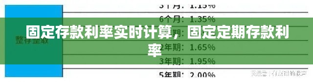 固定存款利率实时计算，固定定期存款利率 