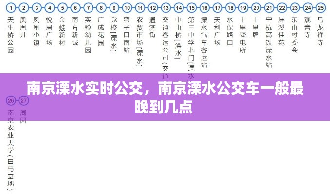 南京溧水实时公交,南京溧水公交车一般最晚到几点