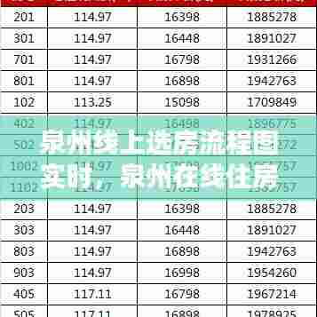 泉州线上选房流程图实时，泉州在线住房认筹系统 