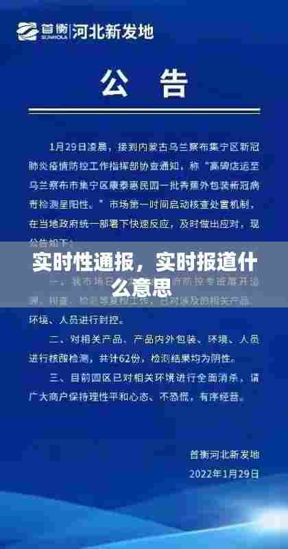 实时性通报，实时报道什么意思 