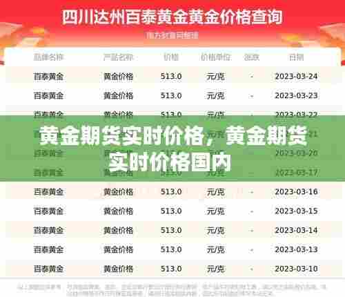 黄金期货实时价格,黄金期货实时价格国内