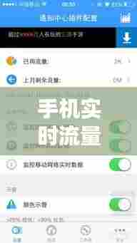 手机实时流量显示计,手机上方显示实时流量