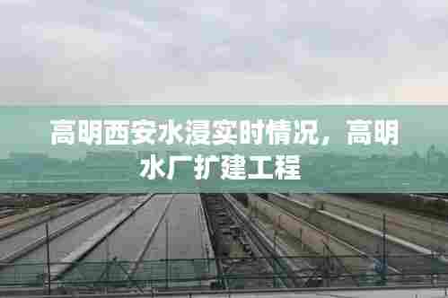 高明西安水浸实时情况，高明水厂扩建工程 