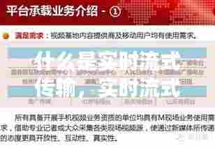 什么是实时流式传输,实时流式传输,保证媒体信号带宽