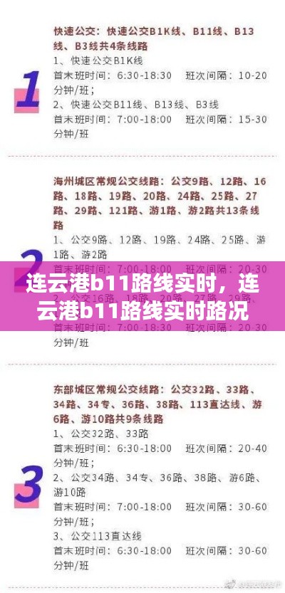 连云港b11路线实时,连云港b11路线实时路况