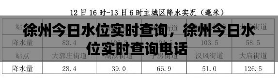 徐州今日水位实时查询,徐州今日水位实时查询电话