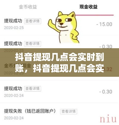 抖音提现几点会实时到账,抖音提现几点会实时到账呢