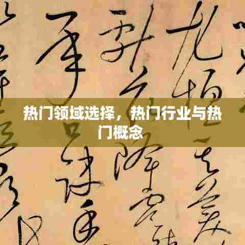 热门领域选择，热门行业与热门概念 