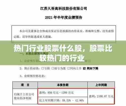 热门行业股票什么股，股票比较热门的行业 