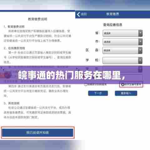 皖事通的热门服务在哪里， 