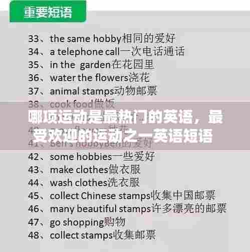 哪项运动是最热门的英语，最受欢迎的运动之一英语短语 