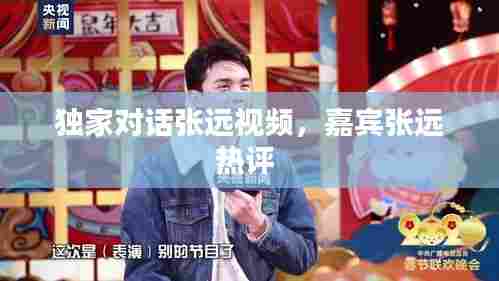 独家对话张远视频,嘉宾张远热评