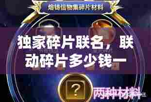 独家碎片联名，联动碎片多少钱一片 