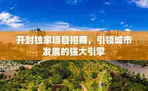开封独家项目招商,引领城市发展的强大引擎