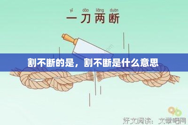 割不断的是，割不断是什么意思 