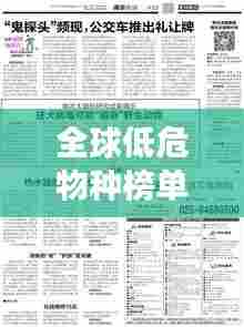 全球低危物种榜单揭晓，罕见生物安然无恙，保护成果令人振奋！