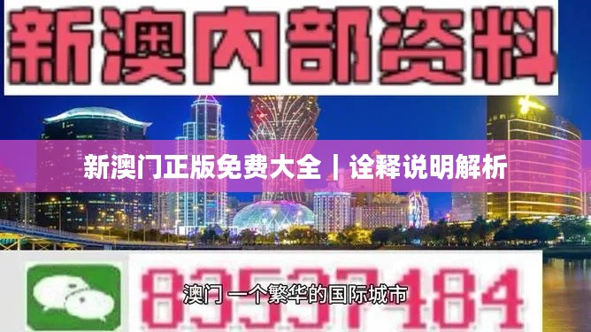 新澳门正版免费大全｜诠释说明解析