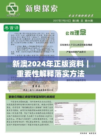 新澳2024年正版资料|重要性解释落实方法