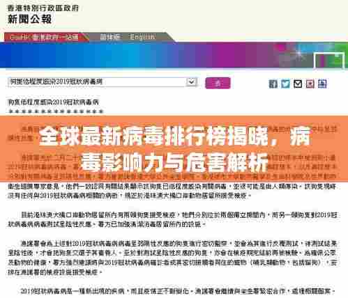 全球最新病毒排行榜揭晓,病毒影响力与危害解析