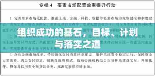组织成功的基石，目标、计划与落实之道