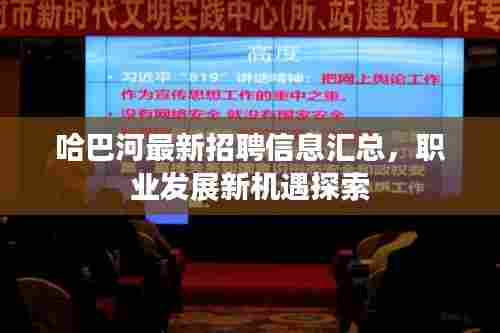 哈巴河最新招聘信息汇总，职业发展新机遇探索