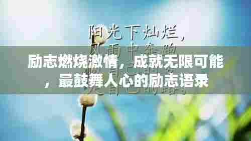 励志燃烧激情,成就无限可能,最鼓舞人心的励志语录