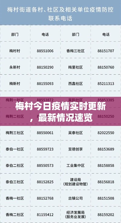 梅村今日疫情实时更新，最新情况速览