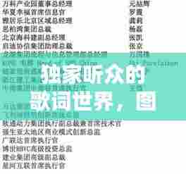 独家听众的歌词世界,图文解析,深度探索内容魅力