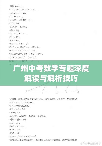 广州中考数学专题深度解读与解析技巧