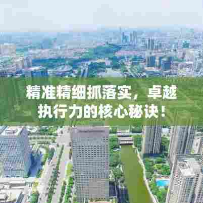 精准精细抓落实，卓越执行力的核心秘诀！