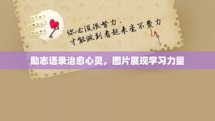 励志语录治愈心灵，图片展现学习力量
