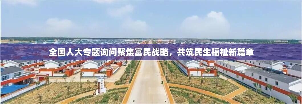 全国人大专题询问聚焦富民战略，共筑民生福祉新篇章