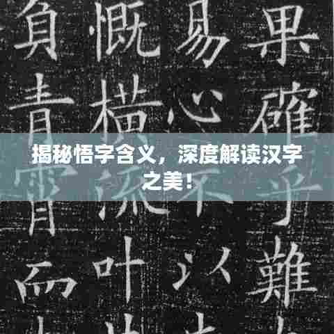 揭秘悟字含义，深度解读汉字之美！