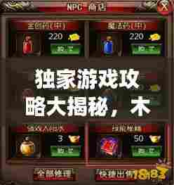 独家游戏攻略大揭秘，木偶整合秘籍