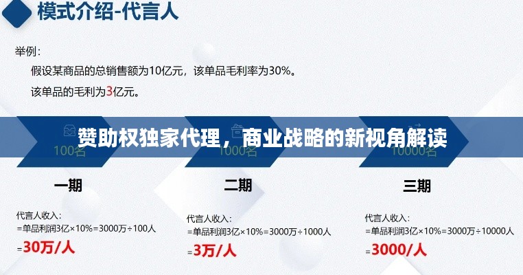 赞助权独家代理,商业战略的新视角解读