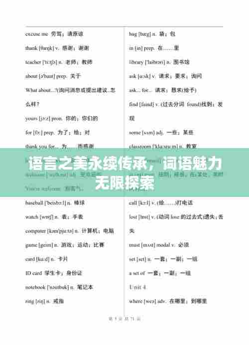 语言之美永续传承，词语魅力无限探索