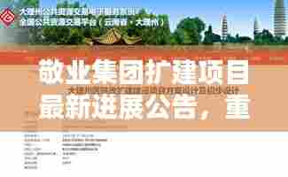 敬业集团扩建项目最新进展公告，重磅消息揭秘扩建细节！