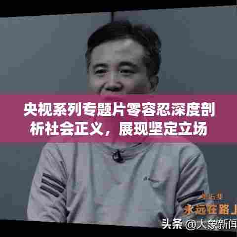 央视系列专题片零容忍深度剖析社会正义，展现坚定立场