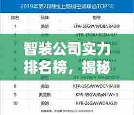 智装公司实力排名榜，揭秘行业领先的智能化解决方案提供商TOP榜