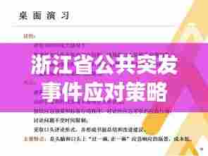 浙江省公共突发事件应对策略及其启示深度解析