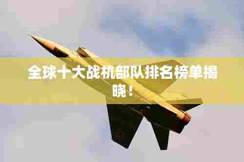 全球十大战机部队排名榜单揭晓！