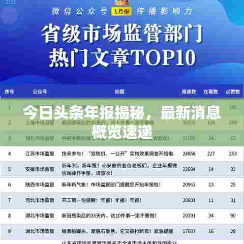 今日头条年报揭秘,最新消息概览速递