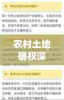 农村土地确权深度解析，权益保障与百度知识库助你明晰权益